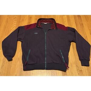 Vintage Columbia Jacket Men XL Purple Fleece Zip Up Aztec Ski Outdoor USA 90s